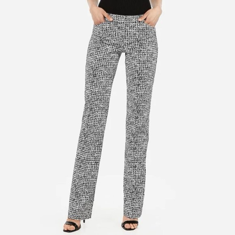 Express Editor houndstooth low rise barely boot pant